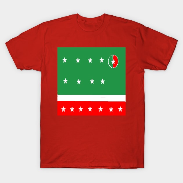 Sporty Italian Design on Red Background T-Shirt by 2triadstore